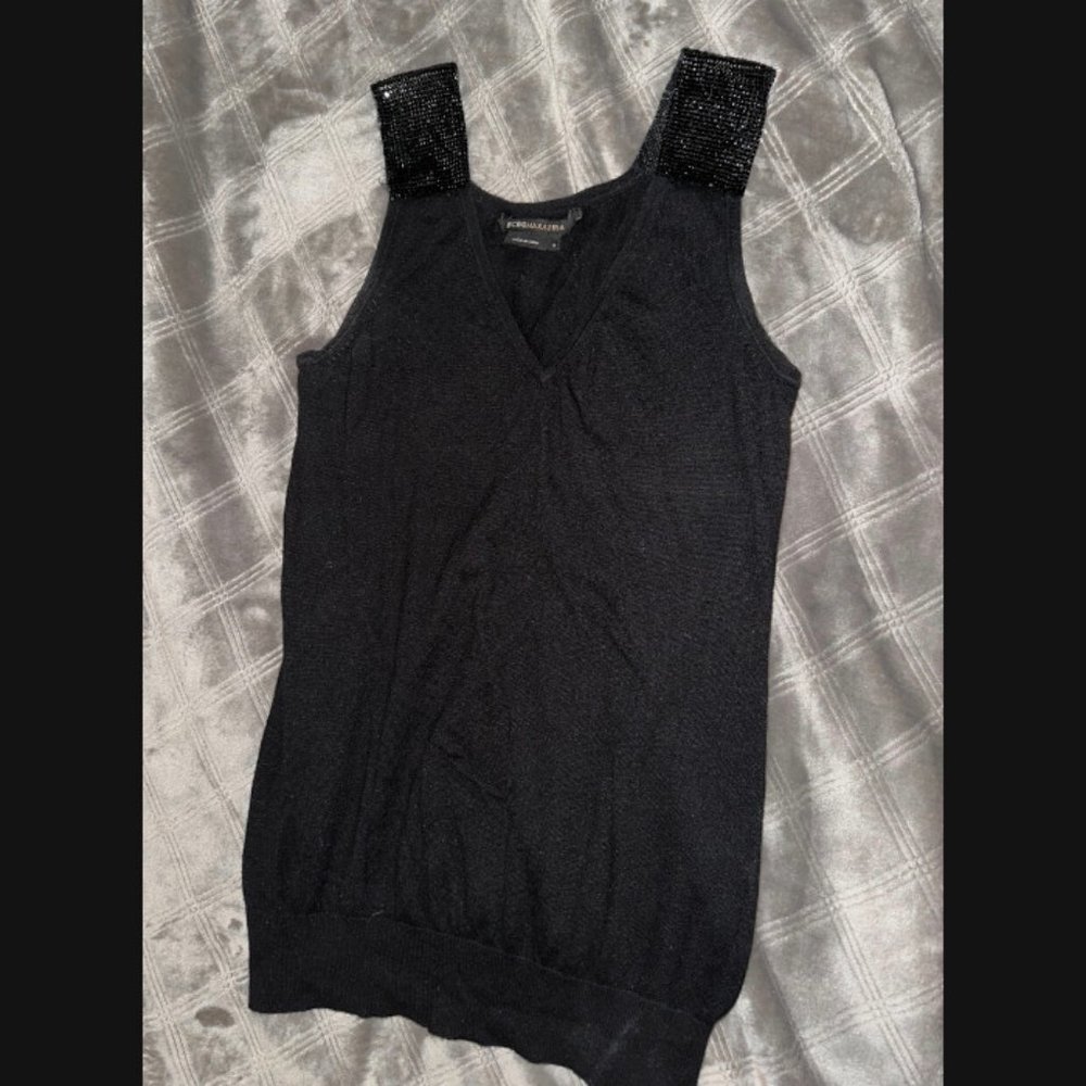 BCBG  V-Neck Tank - Silk, Cotton, Cashmere